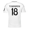 Original Trikotsatz Real Madrid Tchouameni 18 Heimtrikot 2024-25 Für Kinder
